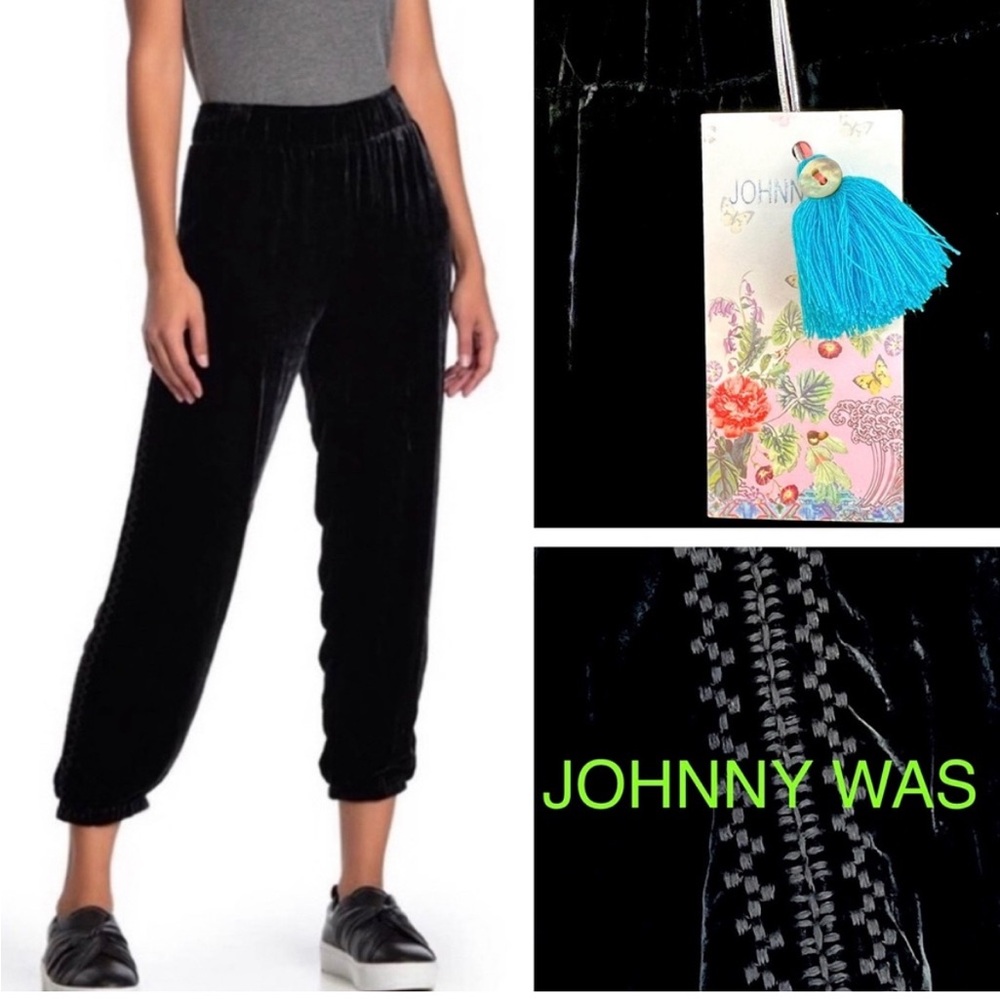 Johnny Was Aurora Velvet Joggers
